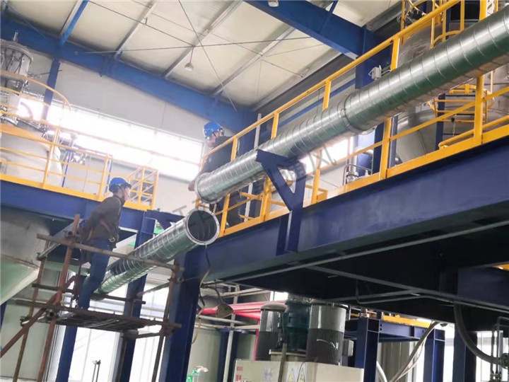 艾城星火有機硅廠房排廢氣工程